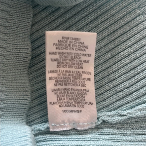 Wayf One-Shoulder Ribbed Tank Top - Light Aqua - Picture 8 of 9